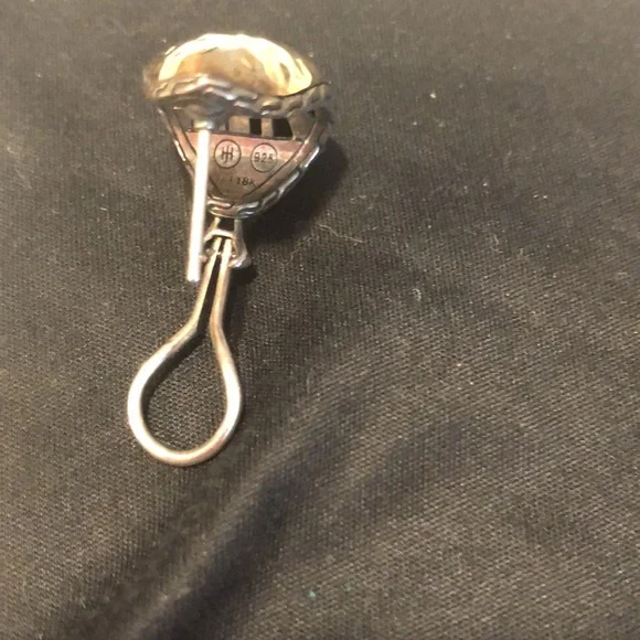 John Hardy Hammered Dome Gold-Tone Hoop Earrings - Picture 2 of 4